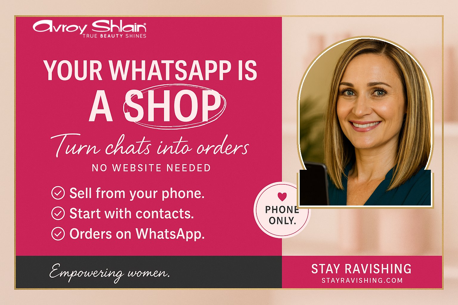 Turn your WhatsApp contacts into a beauty business